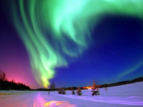 Undated photo of the Northern Lights in Churchill, Canada