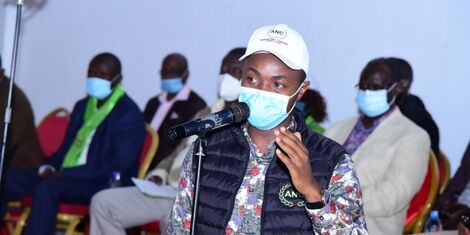 ANC Secretary General Simon Gakuru addressing the public