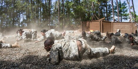An image of army personnel being put through their paces.