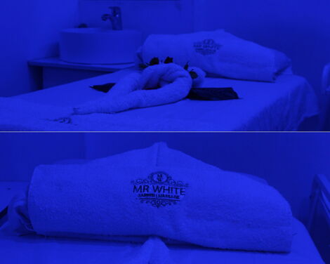 A massage room at Miss White Spa located at Kilimani Wood Avenue, Nairobi.