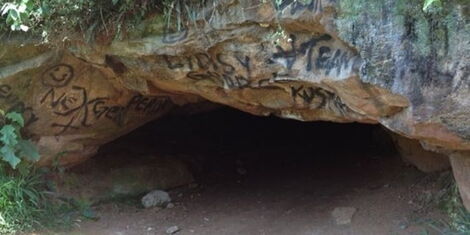 An undated image of a cave at the Oloolua nature trail