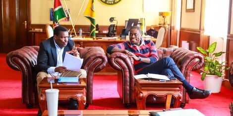 A photo of Governors Njuki and Sakaja