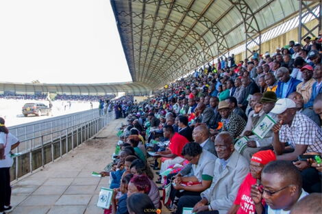 A section of the crowd at Kinoru Grounds, Meru, on Saturday, February 29, 2020