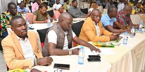 Kenya Kwanza MPs follow the proceedings of a parliamentary group meeting held in Naivasha on September 17, 2022.