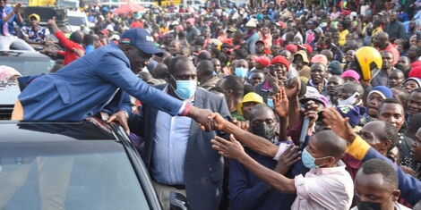 Deputy President William Ruto interacting with a crowd at a past event