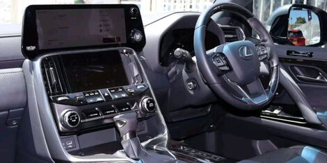 Lexus LX 500d interior in Kenya, 2023.