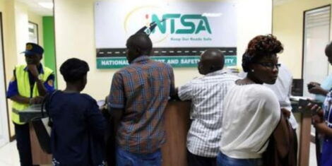 An image of citizens receiving services at NTSA offices.