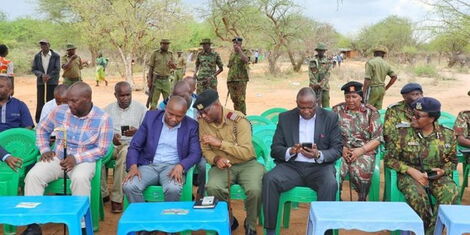 Interior Cabinet Secretary Prof Kindiki Kithure during a meeting with Mwingi locals on November 22,2022. 