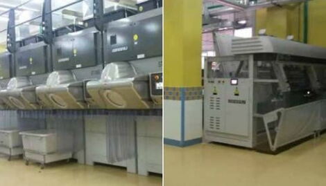 Laundry machines at Nairobi Hospital.