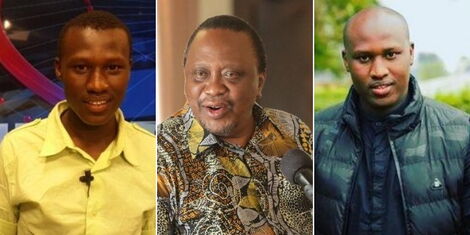 A collage photo of President Uhuru Kenyatta and Daniel Owira