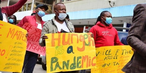 Protestors in the Nairobi Central Business District on Wednesday, March 31