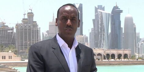 A file image of Al Jazeera Journalist Mohammed Adow while on duty.