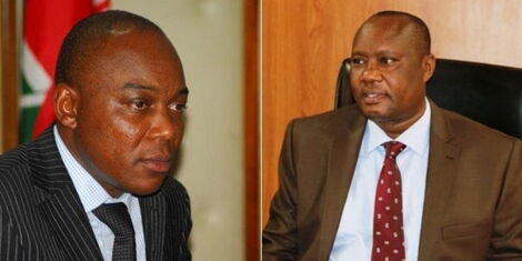 A collage image of Caroli Omondi (Left) and Busia Governor Sospeter Ojaamong (Right).