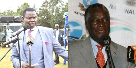 A collage image of William Chepkut (Left) and Nicholas Biwott (Right).