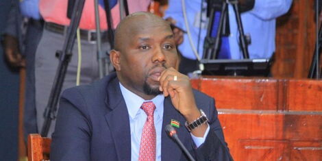Transport and Infrastructure CS Kipchumba Murkomen during his vetting at the County Hall on October 19, 2022. 