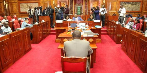Members of the Committee on appointments during the vetting of Agriculture CS nominee Mithika Linturi on October 21, 2022.