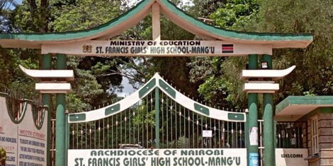 The entrance of St Francis Mang'u Girls High School where marking of KCSE papers was taking place.
