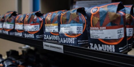 Zabuni Coffee Bags in a Nebraska supermarket in the United States dated Saturday, November 6