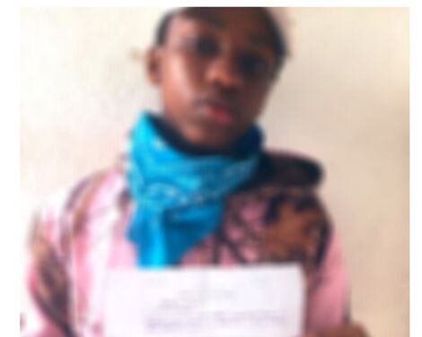 A blurred photo of Rodney Njoroge with the police statement detailing the particulars of his arrest on May 15, 2020.