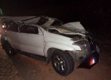 Vehicle that knocked down an elephant on Monday night, August 30