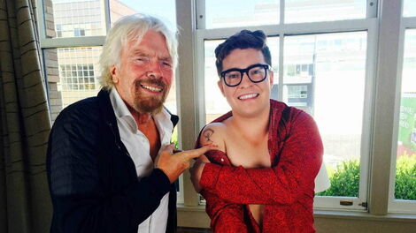 Virgin Galactic founder Richard Branson (left) and Unfiltered founder Jake Millar.
