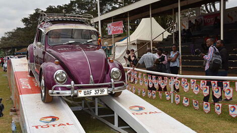 A 1970 Volkswagen Beetle on display at a vintage cars show in Nairobi, Kenya.
