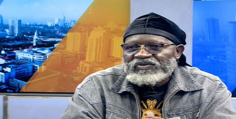 Roots Party Presidential candidate Goerge Wajackoyah on Wednesday, June 29, during an interview on NTV