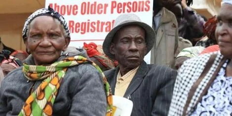 The elderly during Inua Jamii initiative in 2019