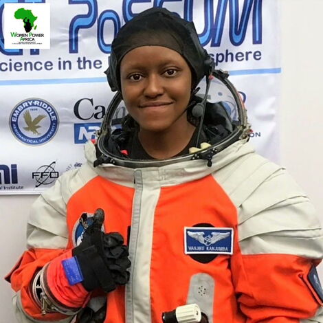 Wanjiku Chebet Kanjumba, Kenyan born Astronaut Engineer and Kenya's first Scientist-Astronaut candidate program graduate from the Advanced PoSSUM Space Academy, USA. 