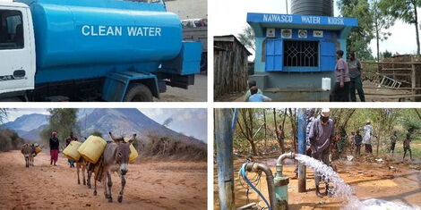 A photo collage of different water service providers regulated by The Water Services Regulatory Board (WASREB)