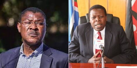 Collage of Defence Cabinet Secretary Eugene Wamalwa and Ford Kenya Party leader Moses Wetangula 