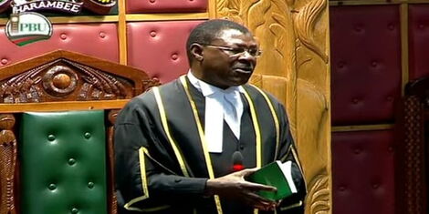 National Assembly Speaker Moses Wetangula in Parliament on November 1, 2022.