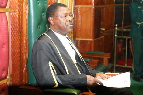 National Assembly Speaker Moses Wetangula during a past parliamentary sitting.