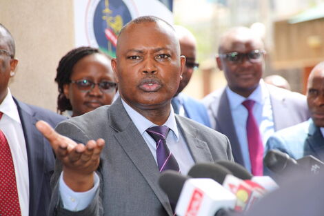 Director of Criminal Investigations George Kinoti addresses the media on Thursday, March 5, 2020.