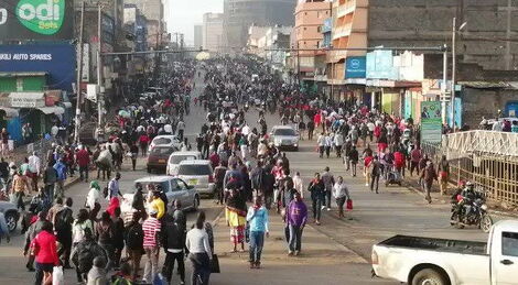 Crowded and busy Nairobi streets