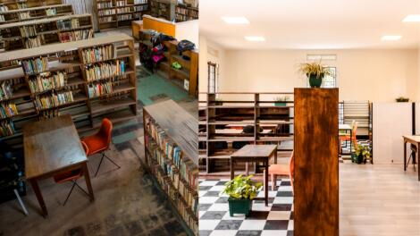 The Before and After Images of Kaloleni Library