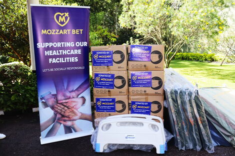 Medical equipment worth Ksh 2.5 million donated by Mozzart Bet to Baringo County on Thursday, April 22, 2021