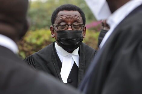 Senior Counsel James Orengo at the Milimani Law Courts on August 20, 2021