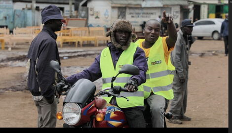 The Kibra boda boda community during the launch of Betika Na GrandPa 1 Milli Super Cup in Nairobi on September 10, 2021