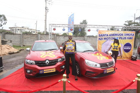 A sample of the brand new cars on display courtesy of Omoka na Moti promotion launched by Mozzart Bet
