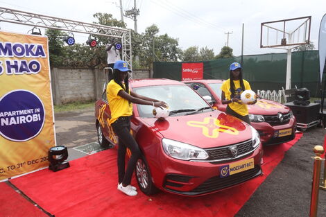 Brand new cars displayed courtesy of Omoka na Moti promotion launched by Mozzart Bet