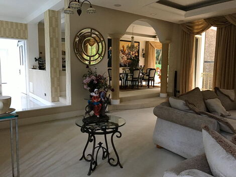 The living room of the Ksh750 million house located in Muthaiga, Nairobi county