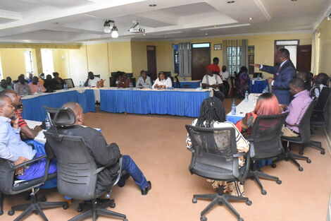 Billionaire Richard Ngatia holds meeting with Nairobi MCAs on Wednesday, January 12.