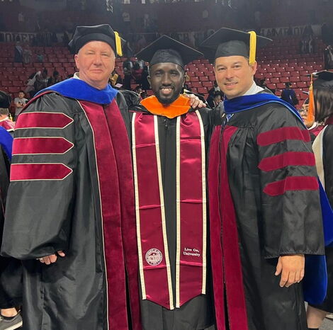 Captain Jamal Hassan, the first KDF military officer to earn Fullbright Program Scholarship graduates.