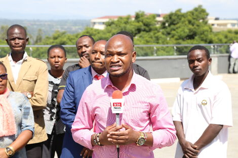 An image of KTN News journalist Ibrahim Karanja during a past live broadcasting.