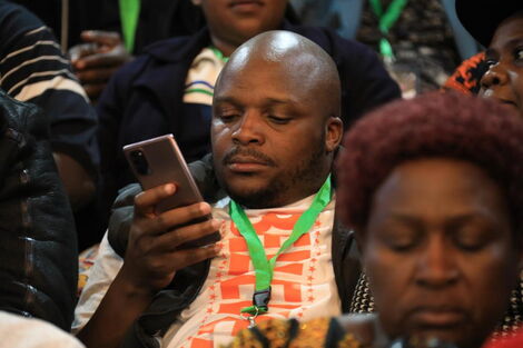 Langata MP-elect Felix Odiwour waiting for official presidential election results at Bomas of Kenya on August 15, 2022