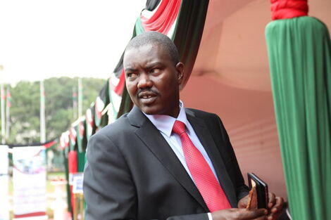Uasin Gishu County senator Jackson Mandago at Parliament buildings on September 7, 2022