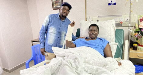 Ainabkoi MP William Chepkut in Hospital visited by Egeyo-Marakwet Senator Kipchumba Murkomen