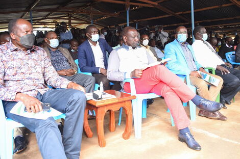 DP William Ruto and Governor Okoth Obado in Migori on Saturday, September 25, 2021.