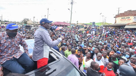 DP William Ruto and Governor Okoth Obado in Migori on Saturday, September 25, 2021.